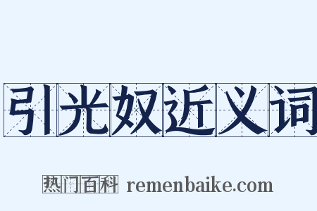 引光奴近义词是什么意思的图片